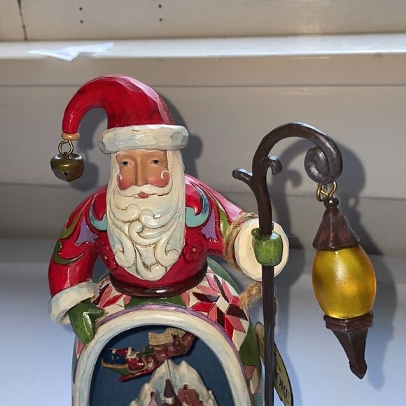 New in Box Jim Shore 2013 Christmas Magic Is All Around Santa/Lighted Scene - Picture 2 of 7